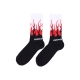 calza media uomo double flames socks RED