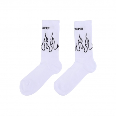 calza media uomo flame contour socks WHITE/BLACK