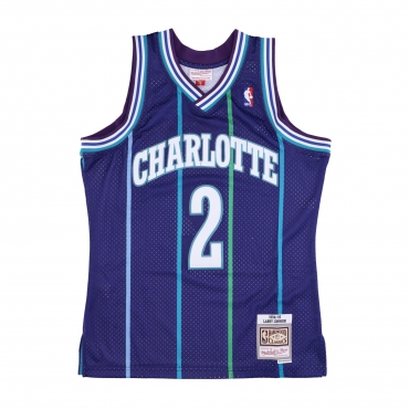 canotta basket uomo nba swingman jersey hardwood classics no 02 larry johnson 1994-95 chahor ORIGINAL TEAM COLORS