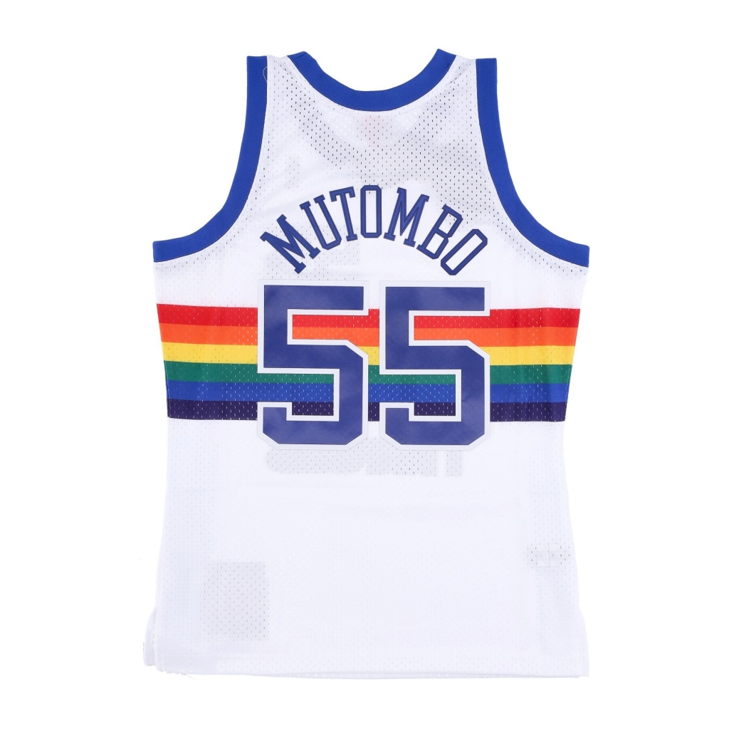 canotta basket uomo nba swingman jersey hardwood classics no 55 dikembe mutombo 1991-92 dennug ORIGINAL TEAM COLORS