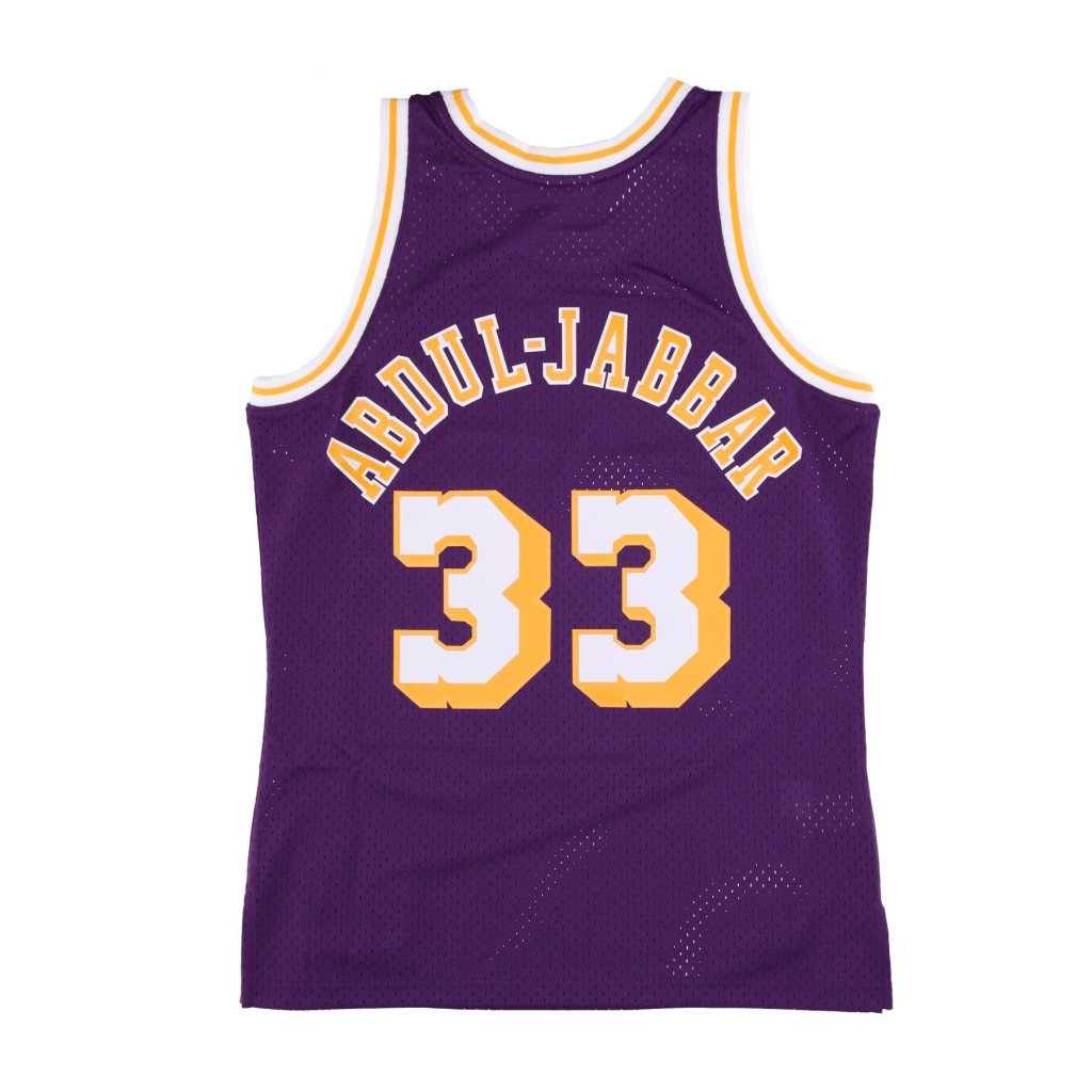 canotta basket uomo nba swingman jersey hardwood classics no 33 kareem abdul jabbar 1983-84 loslak ORIGINAL TEAM COLORS