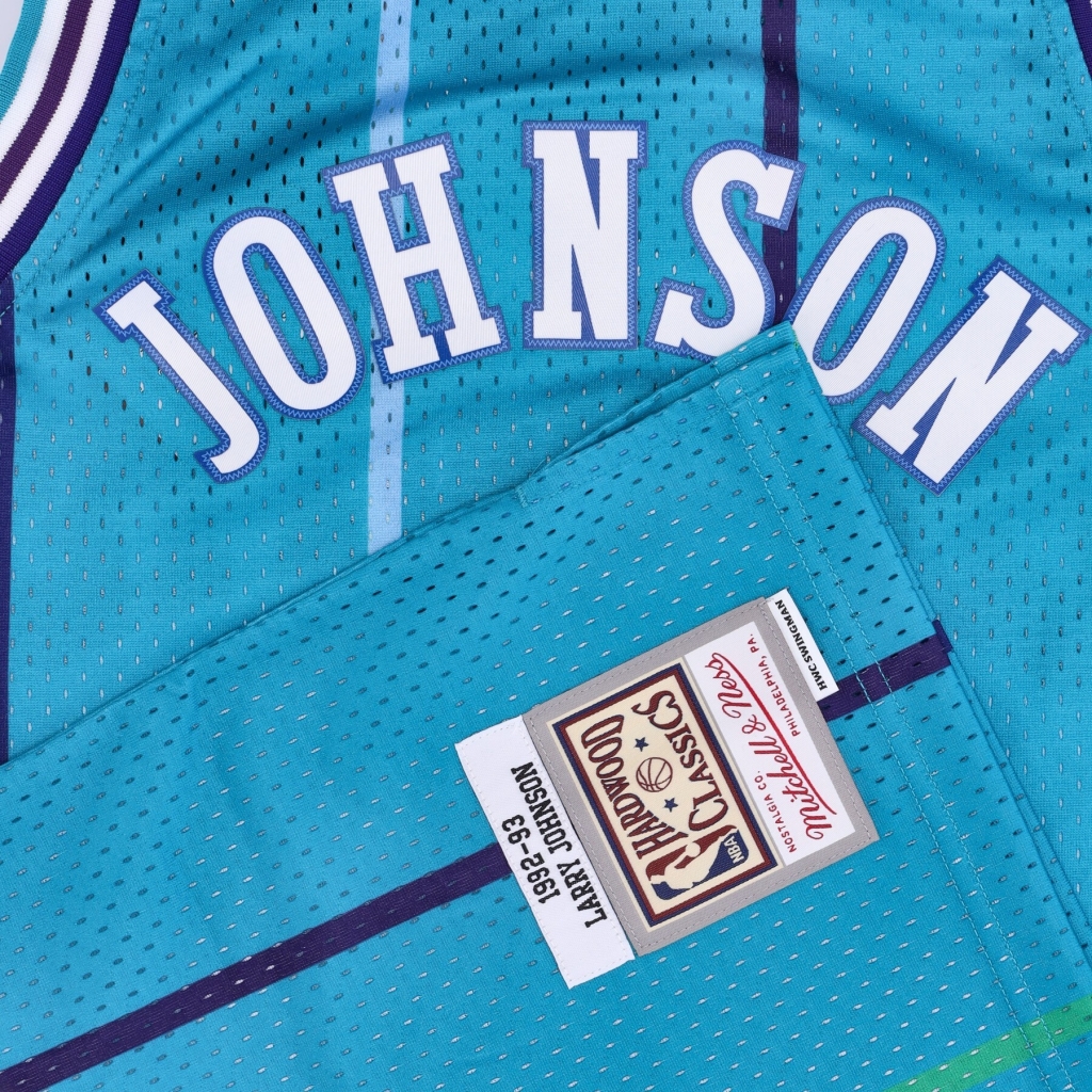 canotta basket uomo nba swingman jersey hardwood classics no 2 larry johnson 1992-93 chahor ORIGINAL TEAM COLORS