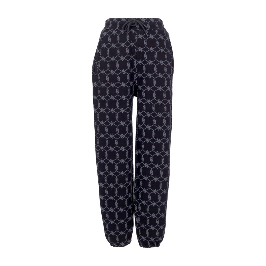 pantalone tuta felpato uomo monogram sweatpants BLACK