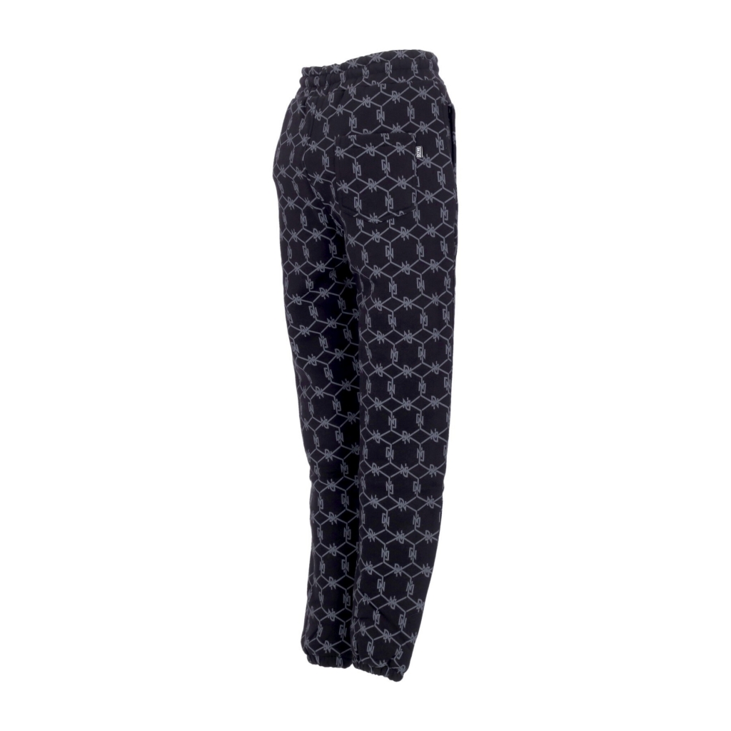 pantalone tuta felpato uomo monogram sweatpants BLACK