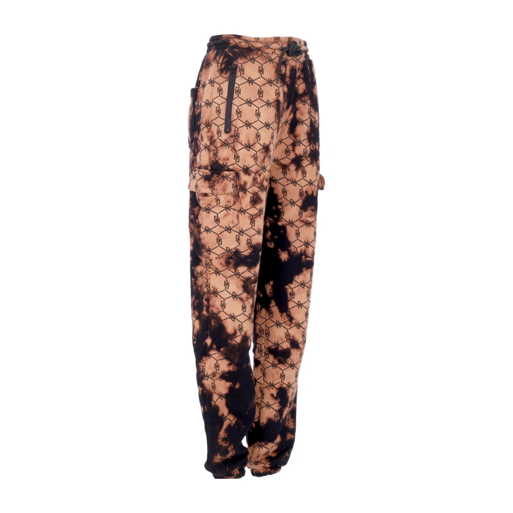 pantalone tuta felpato uomo tye dye monogram sweatpants BLACK