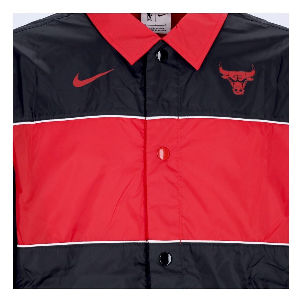 giacca coach jacket uomo nba full-snap lightweight jacket chibul BLACK/UNIVERSITY RED/WHITE