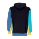 felpa leggera cappuccio uomo classic block hoodie LAKE BLUE