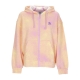 felpa leggera cappuccio zip donna all over  print zip hoodie BLISS LILAC/ALMOST YELLOW