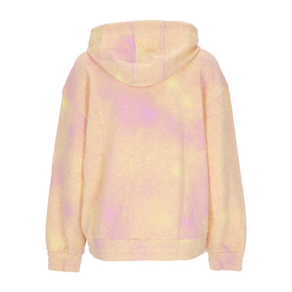 felpa leggera cappuccio zip donna all over  print zip hoodie BLISS LILAC/ALMOST YELLOW