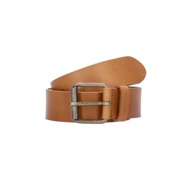 cintura uomo script belt LEATHER HONEY/GOLD