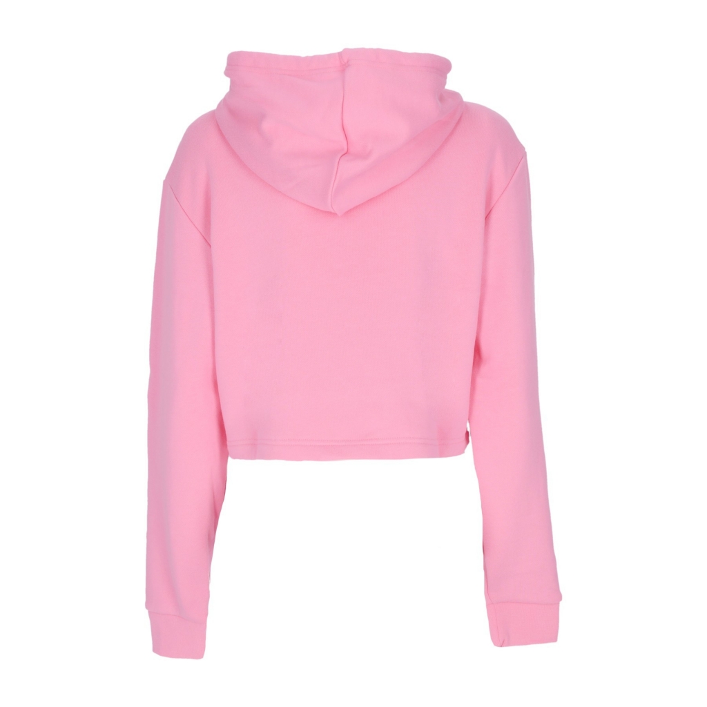 felpa leggera cappuccio corta donna adicolor essentials crop hoodie GLOW PINK