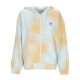 felpa leggera cappuccio donna all over print full zip hoodie ALMOST BLUE/HAZY ORANGE