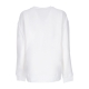 felpa leggera girocollo donna trefoil crewneck WHITE