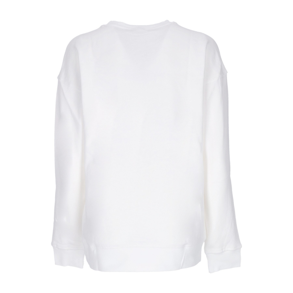 felpa leggera girocollo donna trefoil crewneck WHITE