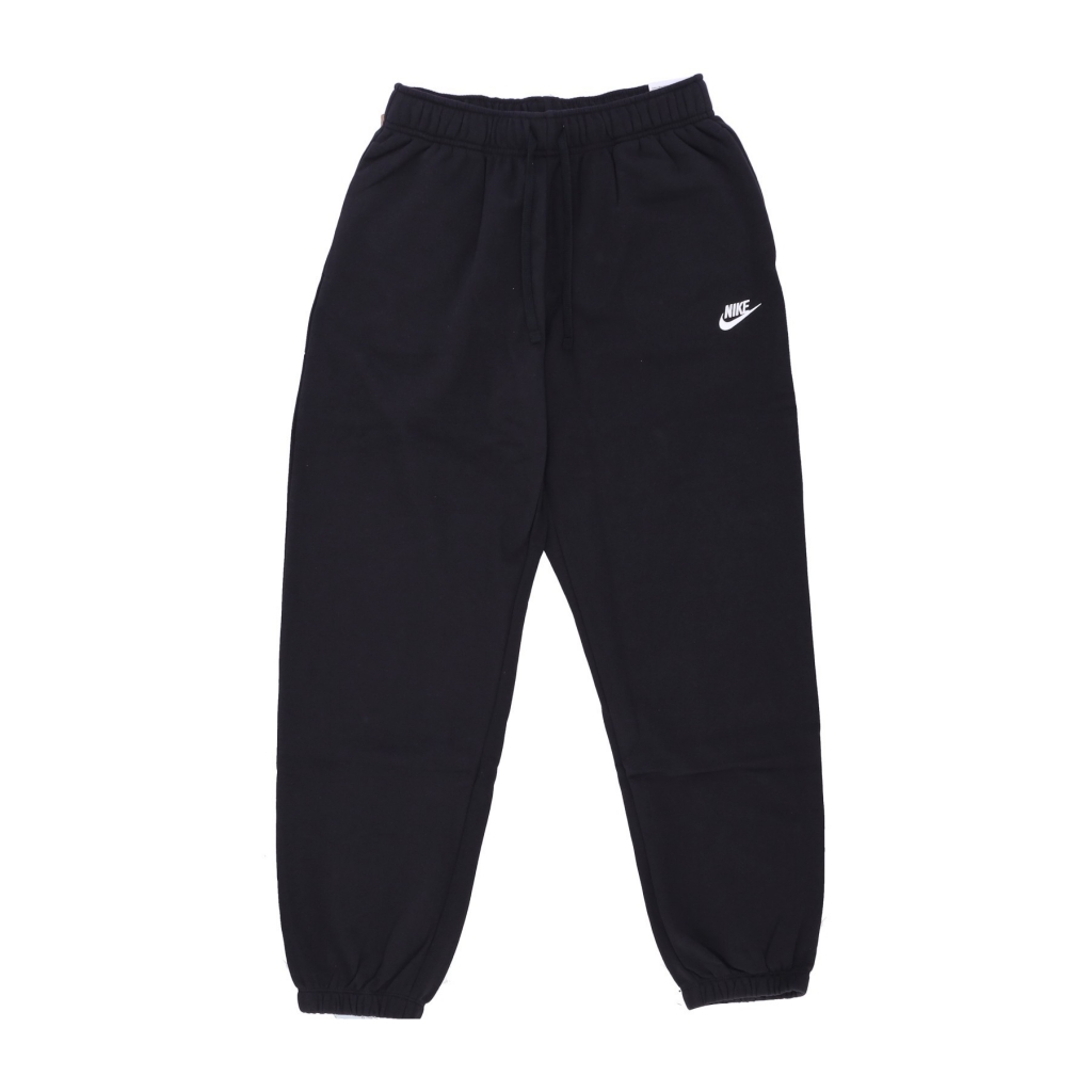 pantalone tuta felpato donna sportswear club fleece mid-rise oversized pant BLACK/WHITE