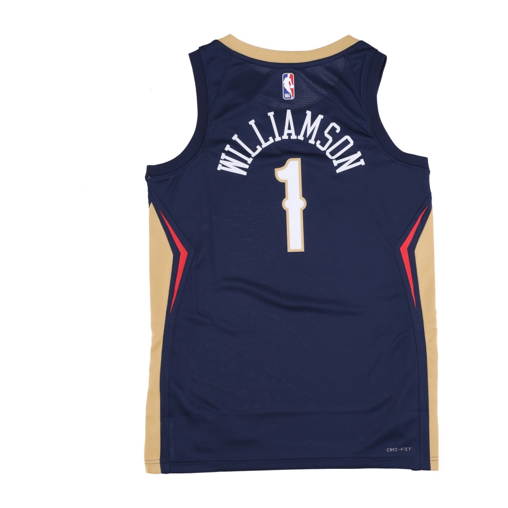 canotta basket uomo nba dri-fit swingman jersey icn 22 no 1 zion williamson neopel COLLEGE NAVY