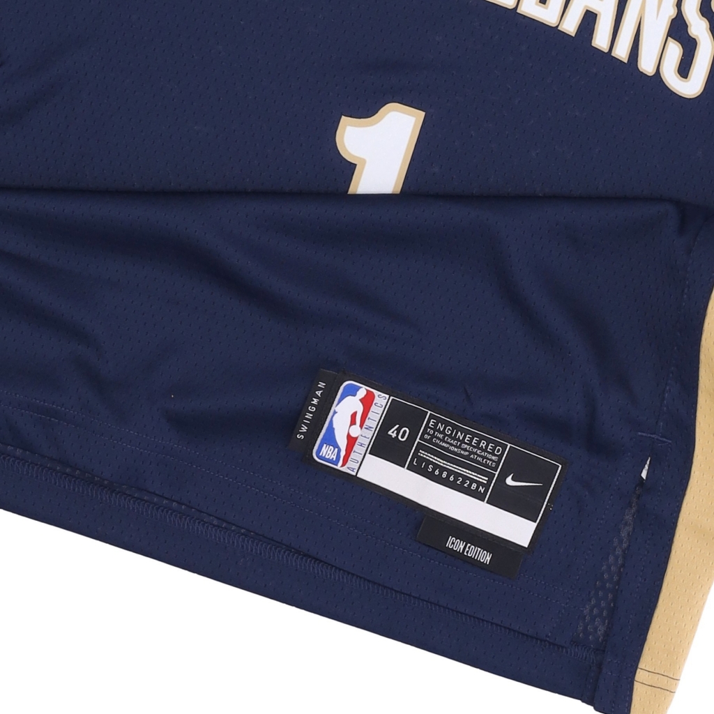 canotta basket uomo nba dri-fit swingman jersey icn 22 no 1 zion williamson neopel COLLEGE NAVY