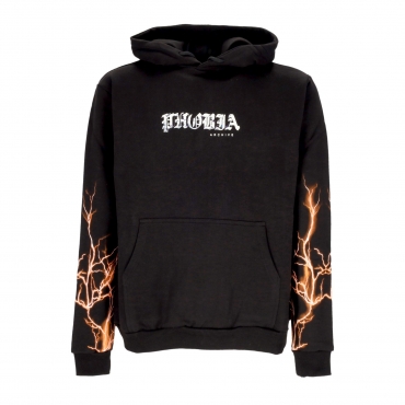 felpa leggera cappuccio uomo lightning hoodie BLACK/ORANGE