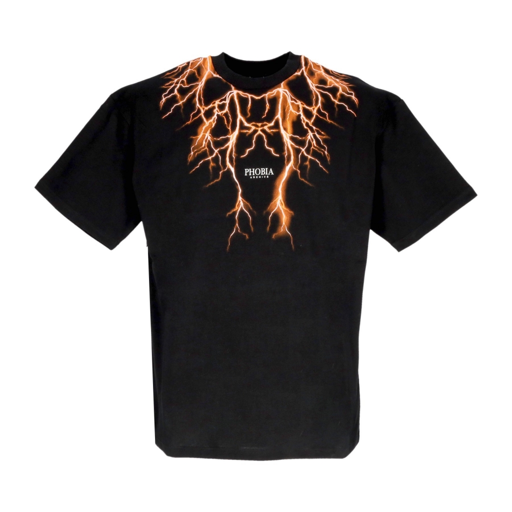 maglietta uomo front lightning tee BLACK/ORANGE