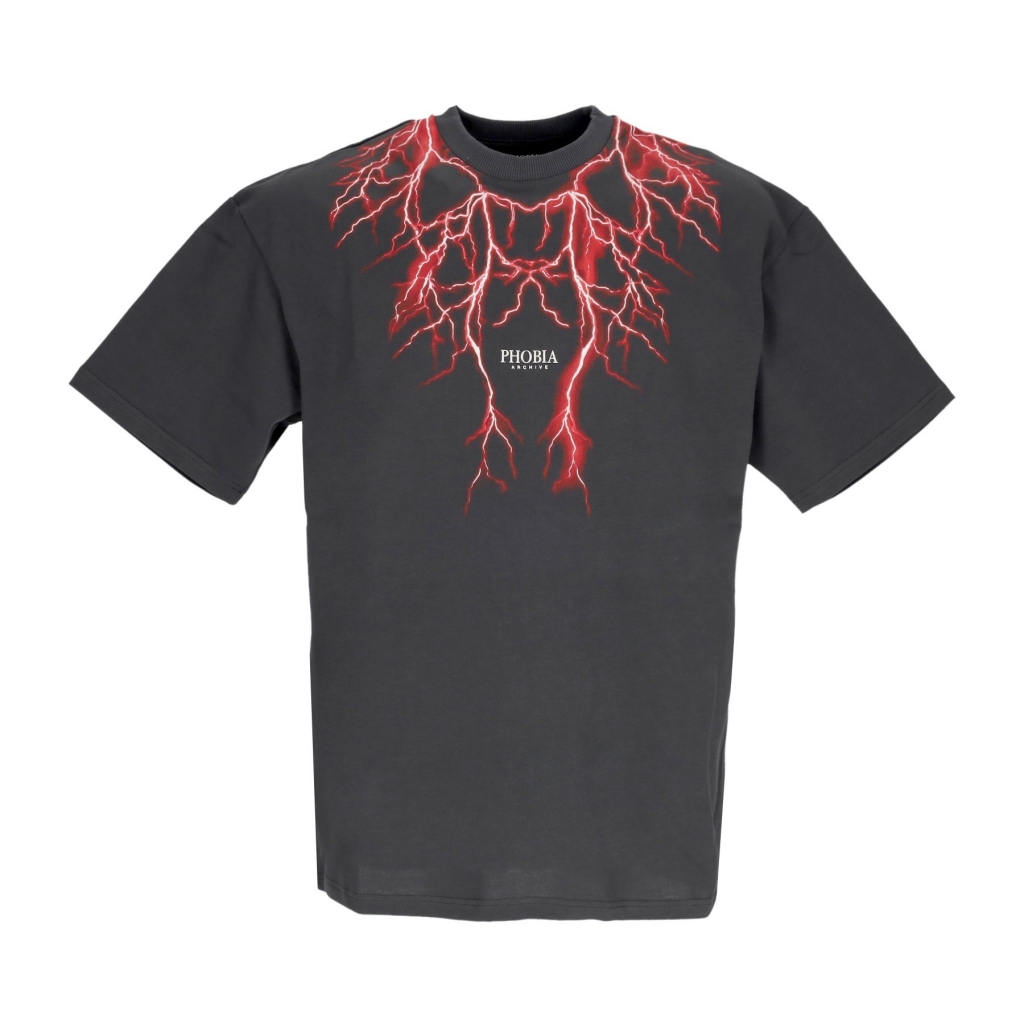 maglietta uomo front lightning tee GREY/RED