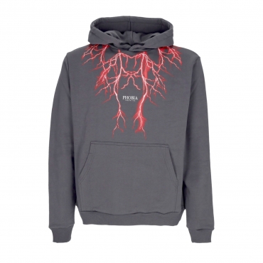 felpa leggera cappuccio uomo lightning hoodie GREY/RED