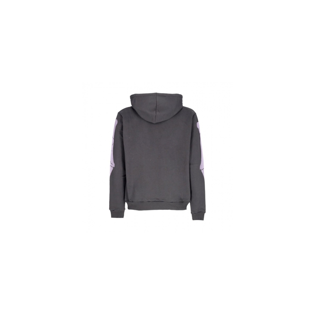 felpa leggera cappuccio uomo bones hoodie GREY/BLUE/LILAC