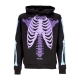 felpa leggera cappuccio uomo bones hoodie BLACK/BLUE/LILAC