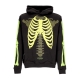 felpa leggera cappuccio uomo bones hoodie BLACK/GREEN/LIGHT GREEN