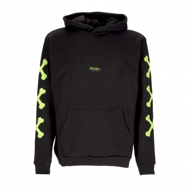 felpa leggera cappuccio uomo cross bones hoodie BLACK/GREEN