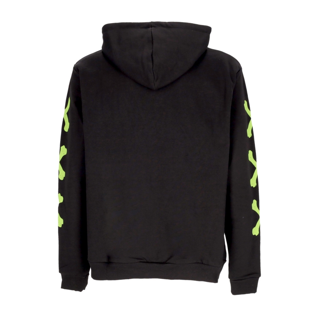 felpa leggera cappuccio uomo cross bones hoodie BLACK/GREEN