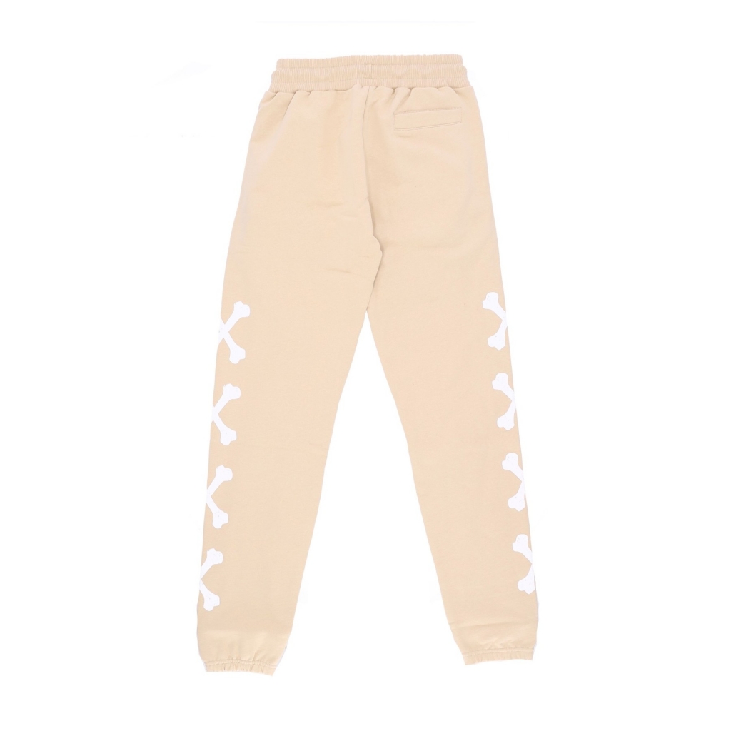 pantalone tuta leggero uomo cross bones pants BEIGE/WHITE