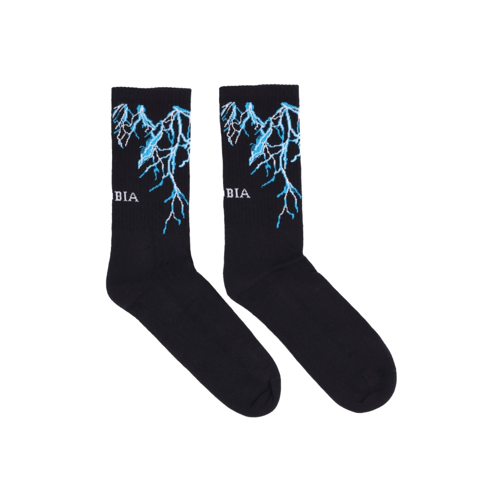 calza media uomo lightning socks BLACK/LIGHT BLUE