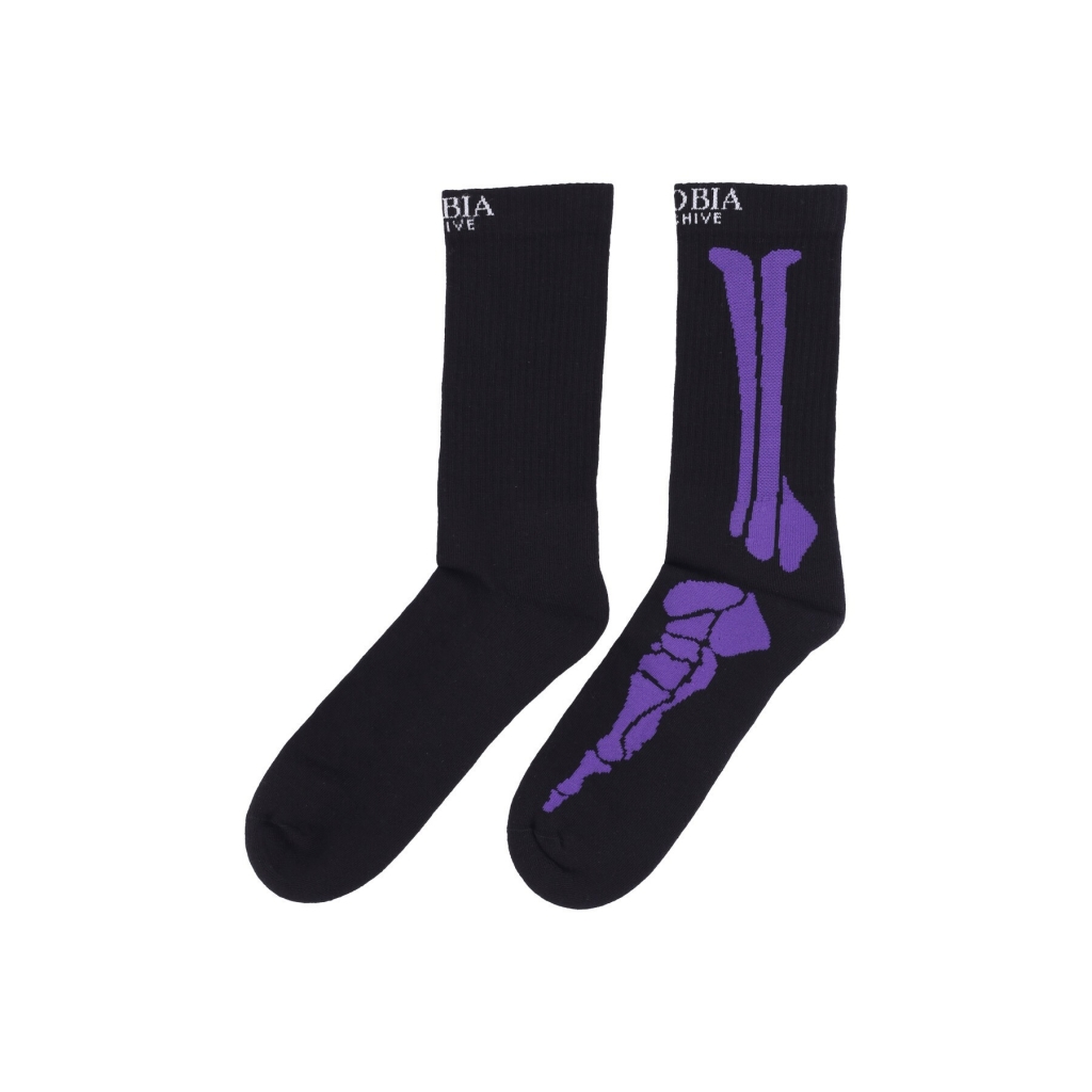 calza media uomo bones socks BLACK/PURPLE