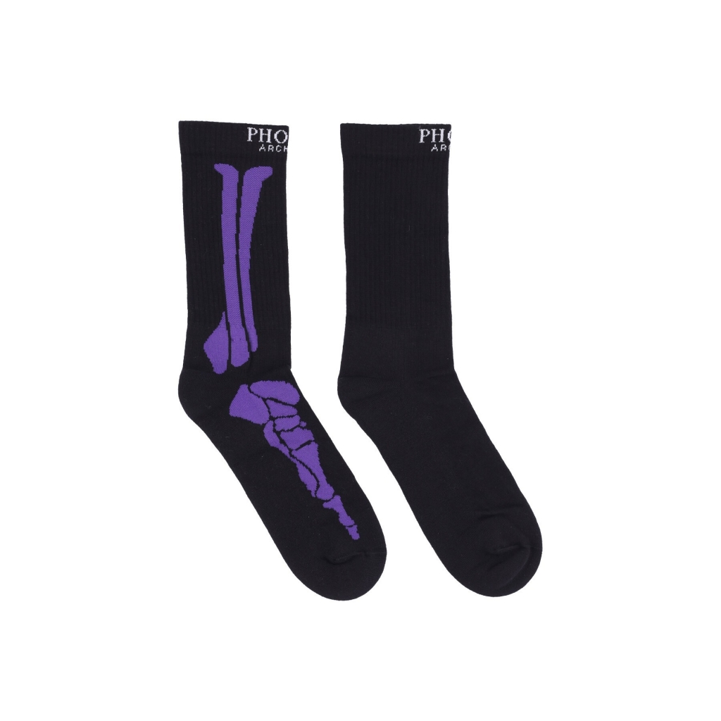 calza media uomo bones socks BLACK/PURPLE