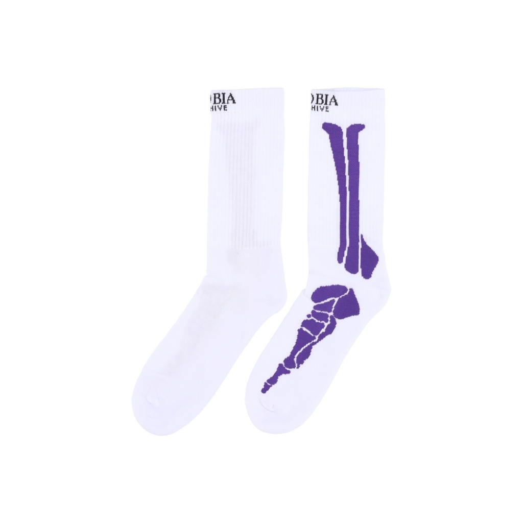 calza media uomo bones socks WHITE/PURPLE