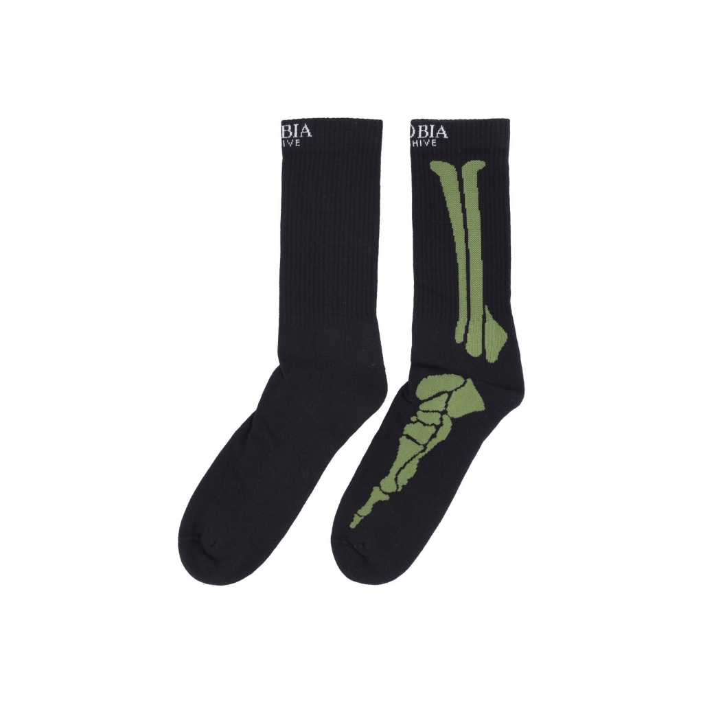 calza media uomo bones socks BLACK/GREEN