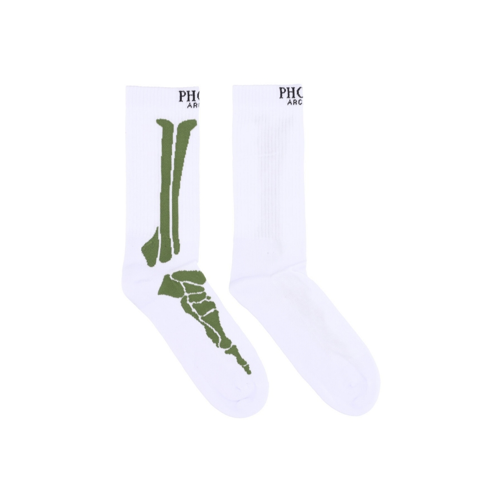 calza media uomo bones socks WHITE/GREEN