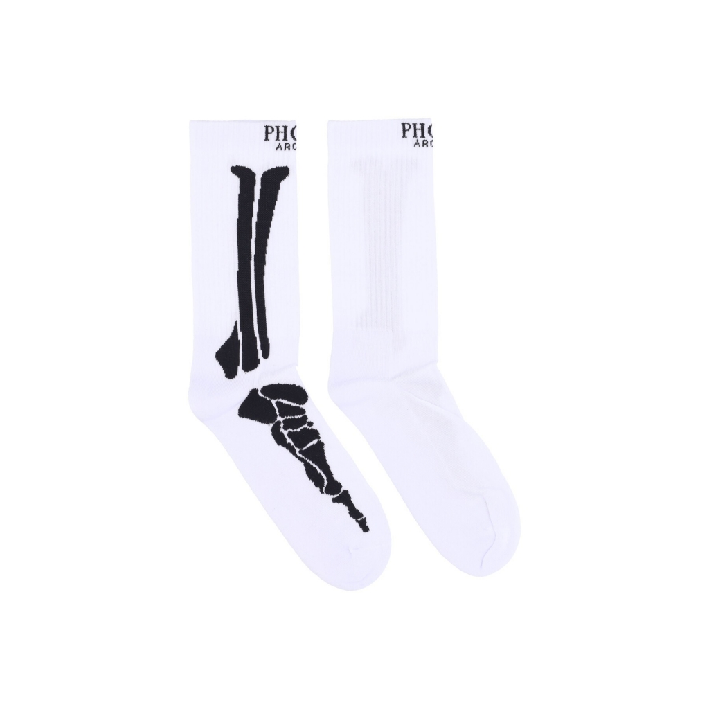 calza media uomo bones socks WHITE/BLACK