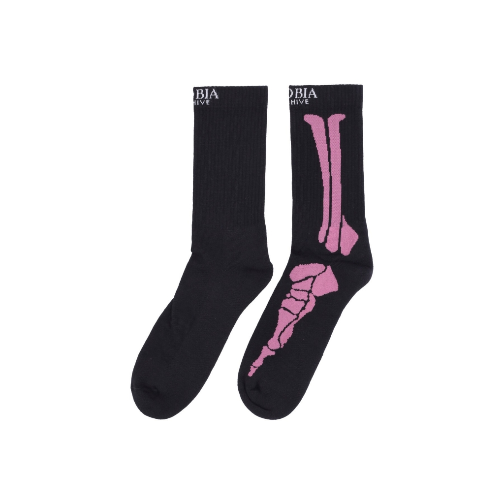 calza media uomo bones socks BLACK/RED