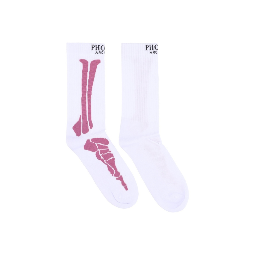 calza media uomo bones socks WHITE/RED