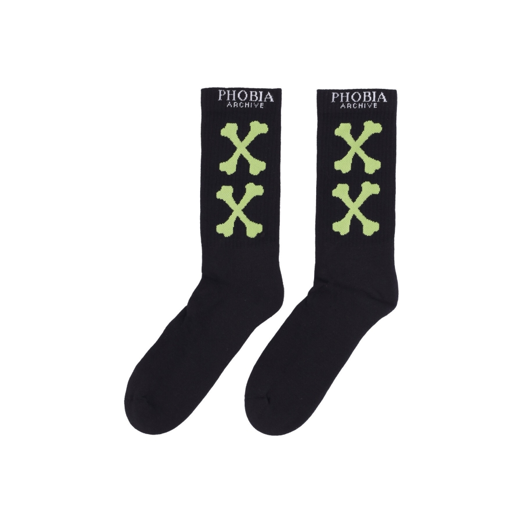 calza media uomo cross bones socks BLACK/GREEN