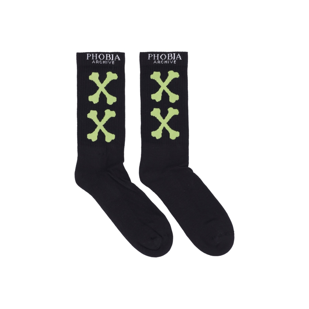 calza media uomo cross bones socks BLACK/GREEN