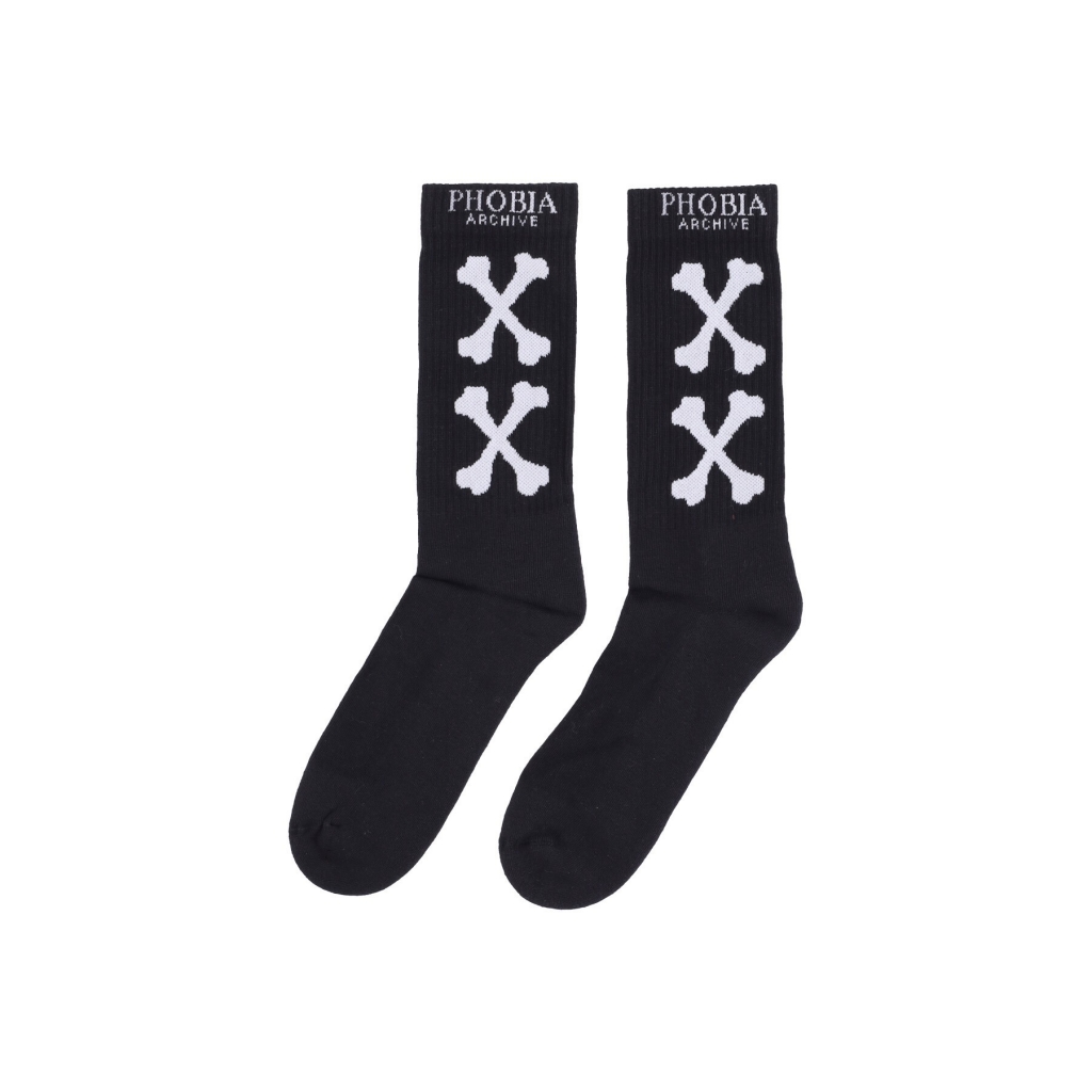 calza media uomo cross bones socks BLACK/WHITE