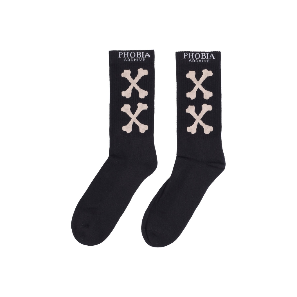 calza media uomo cross bones socks BLACK/BEIGE