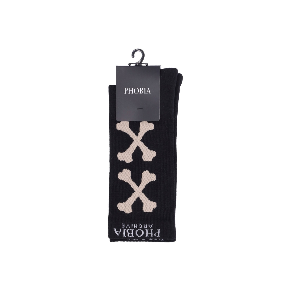 calza media uomo cross bones socks BLACK/BEIGE