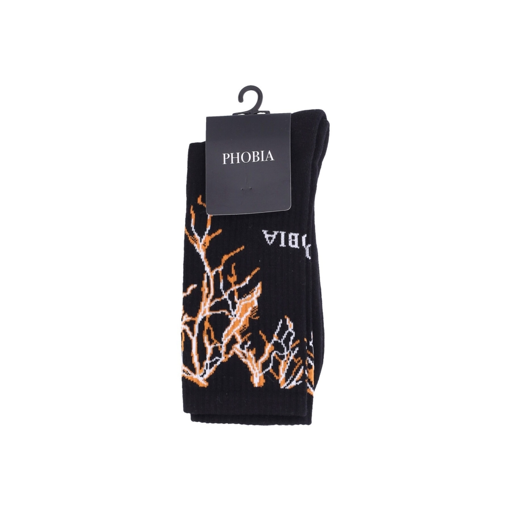 calza media uomo lightning socks BLACK/ORANGE