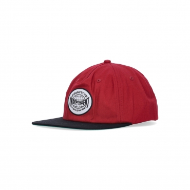 cappellino visiera piatta uomo global snapback x independent RED