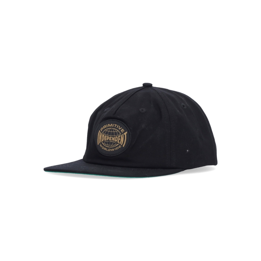 cappellino visiera piatta uomo global snapback x independent BLACK