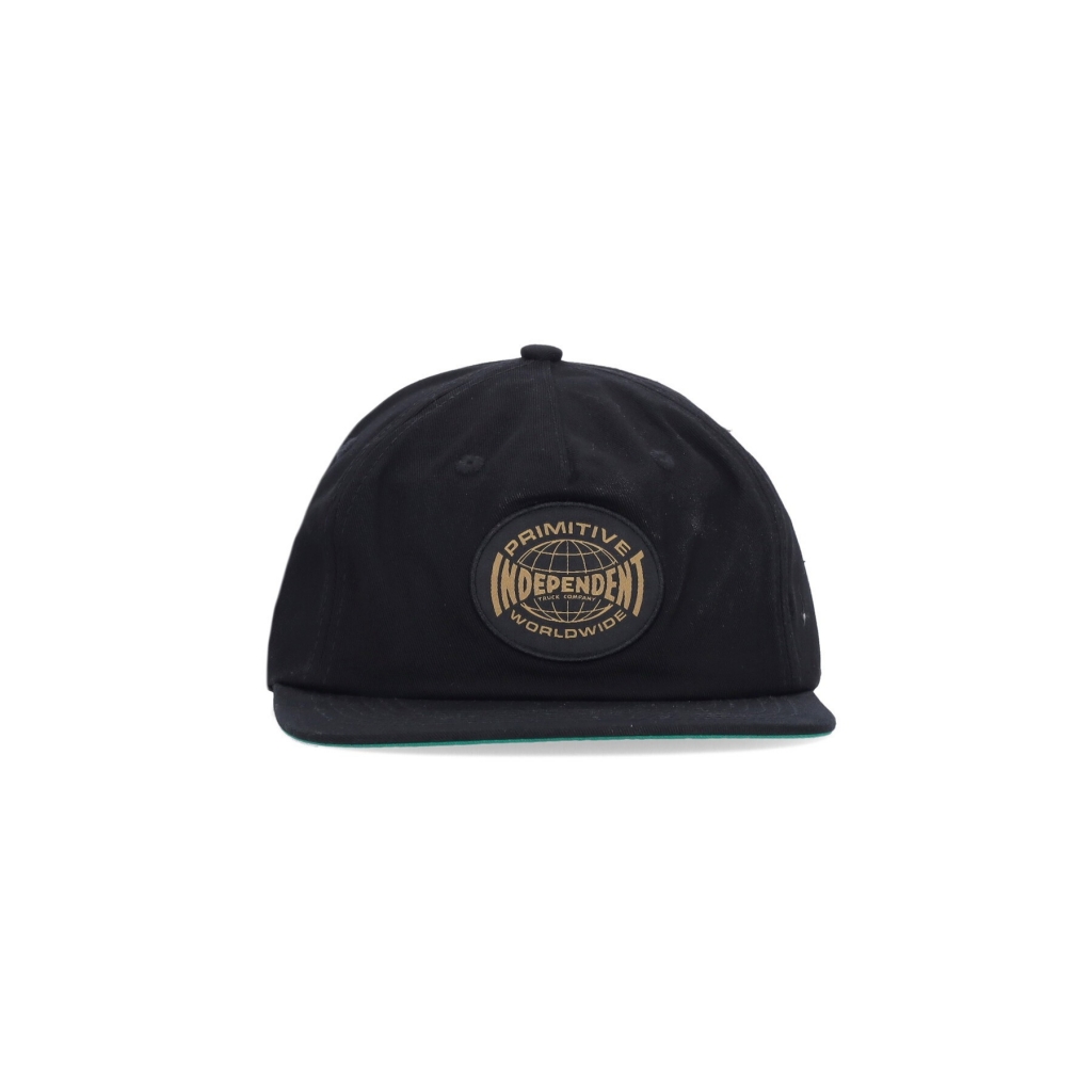 cappellino visiera piatta uomo global snapback x independent BLACK