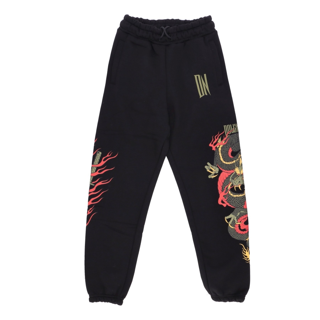 pantalone tuta felpato uomo ryu dragon sweatpants BLACK